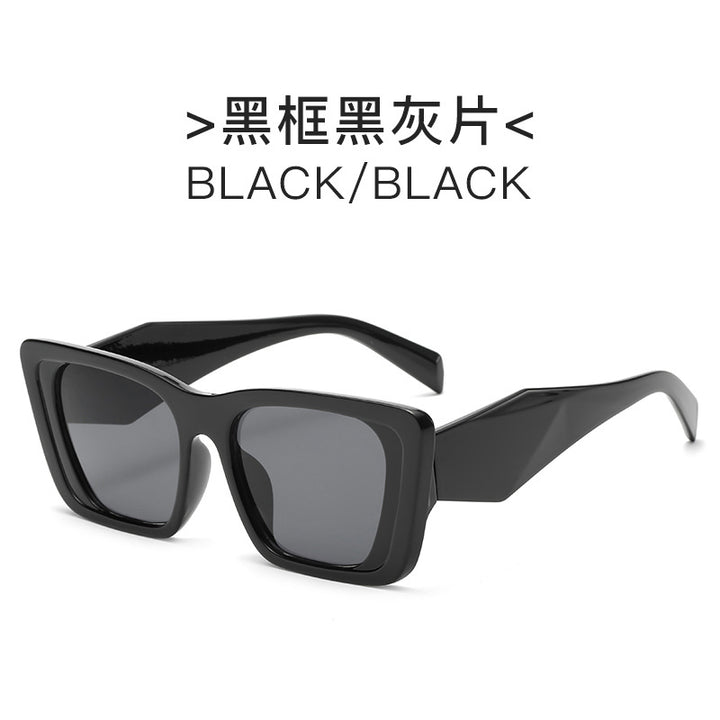 Dame geometrisk oversized solbrille Luvikno