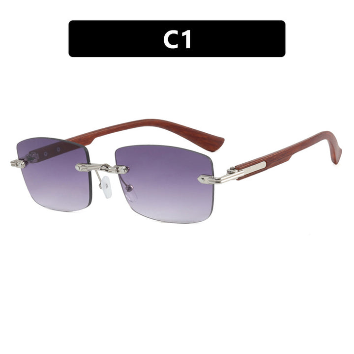 Dame kvadratisk solbrille med trefram og gradientlinser Luvikno