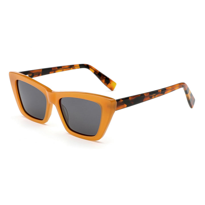 Dame solbrille i trendy, geometrisk design med høyverdig plastramme Luvikno