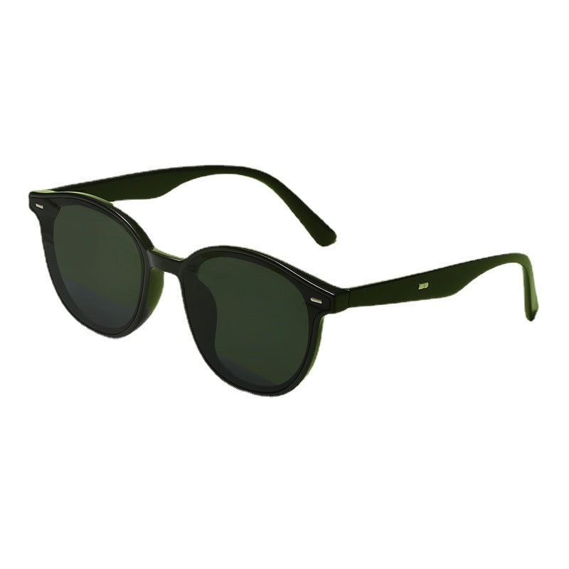 Dame Motemessig Solbrille med trendy, rund ramme og UV-beskyttelse Luvikno
