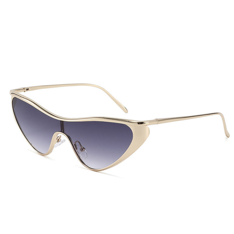 Dame futuristisk solbrille med slankt design Luvikno