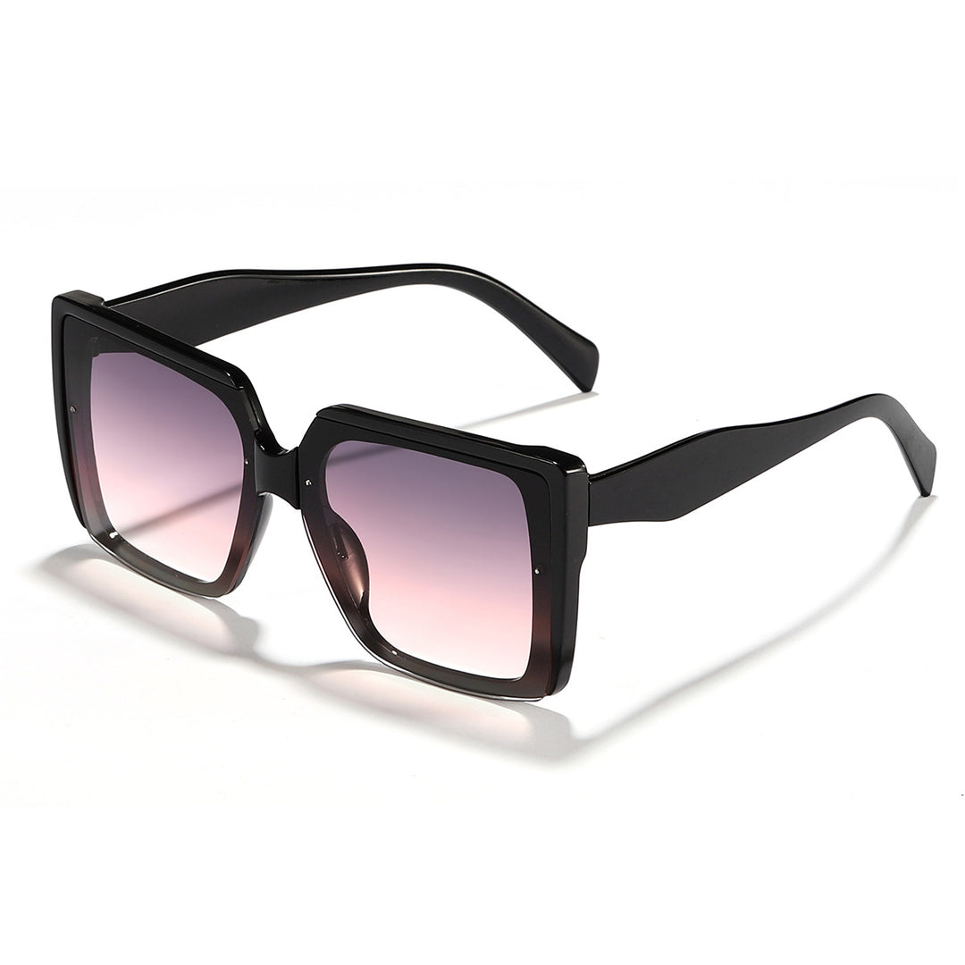 Dame oversized solbrille i trendy kvadratdesign Luvikno