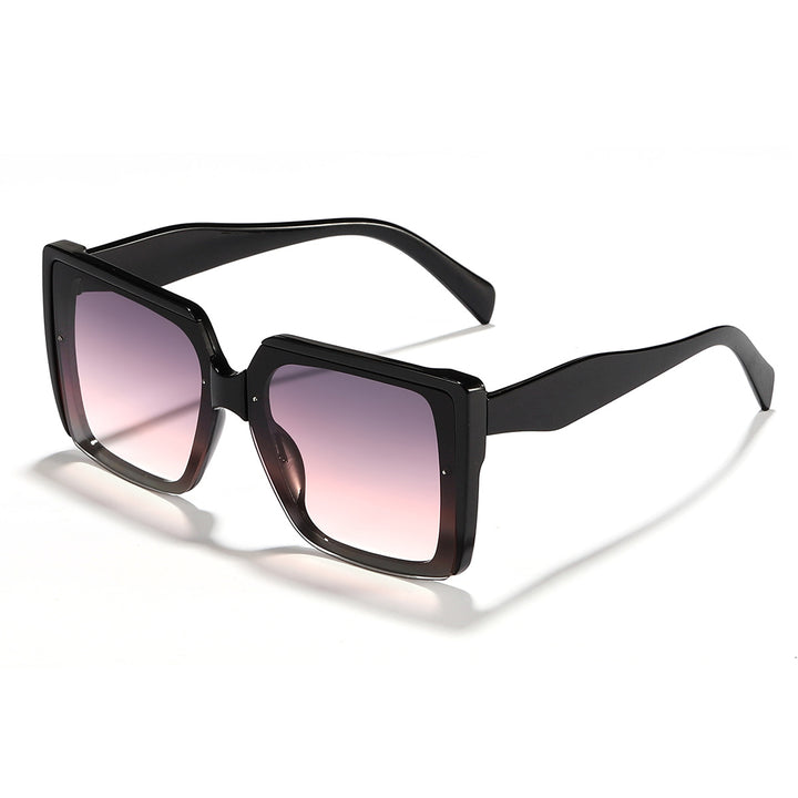 Dame oversized solbrille i trendy kvadratdesign Luvikno