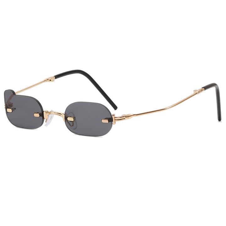 Damer eksklusiv modisk solbrille med glinsende metallramme Luvikno
