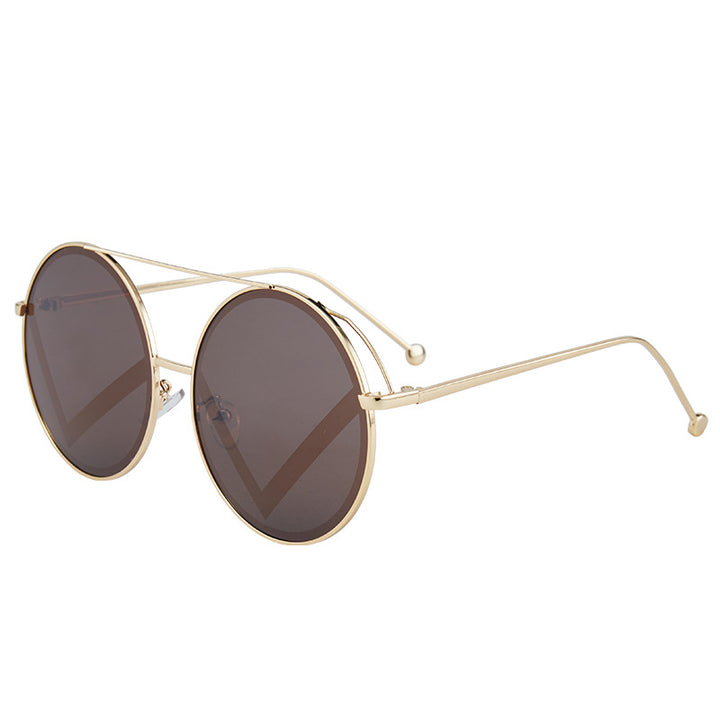 Kvinnelige fashionable runde solbriller Luvikno
