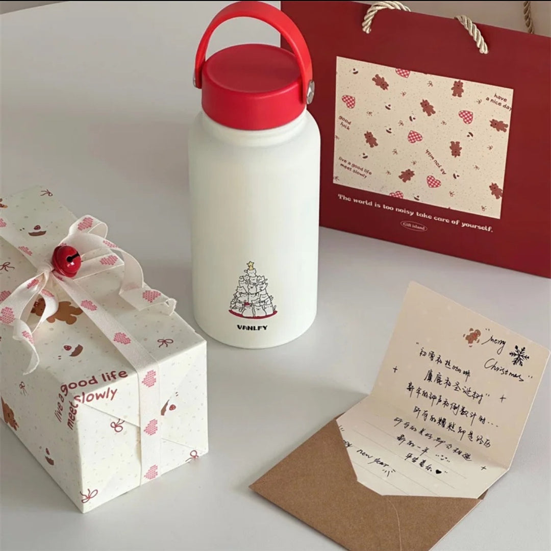 Damen Isoliertrinkflasche mit kreativem Tierdesign und praktischem Klappverschluss Luvikno