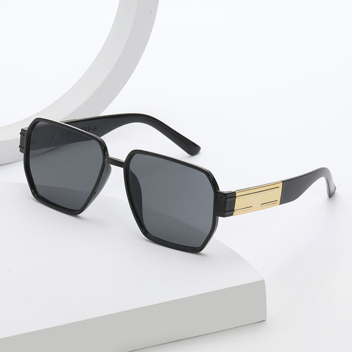 Dame moderne Oversized-solbriller med asymmetrisk ramme Luvikno