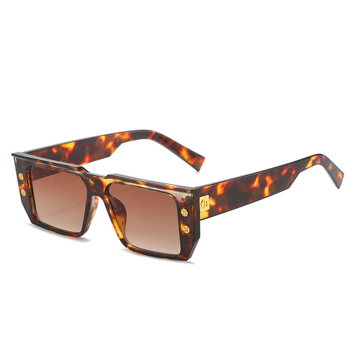 Dame moteriktig klar brille med gyldne detaljer Luvikno