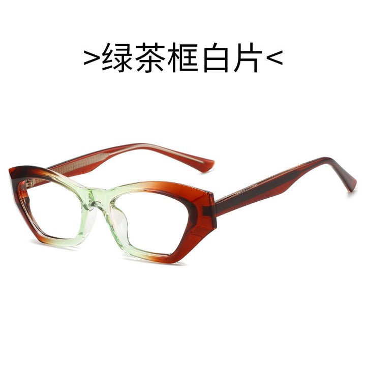 Damer Cat Eye solbriller med moderne transparente detaljer Luvikno