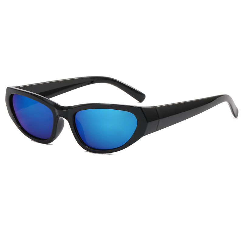 Dame moteriktig solbrille med speilbelagte glass Luvikno
