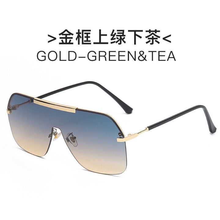 Dame ekstravagant oversized solbrille med futuristisk design Luvikno