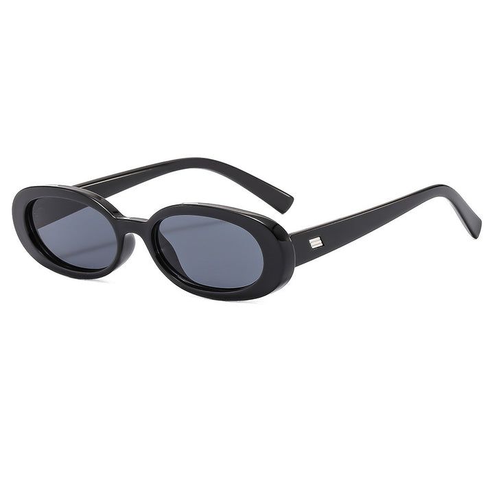 Dame stilfulle solbriller med oval ramme og trendy linser Luvikno