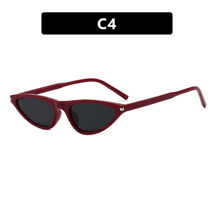 Dame Cat-Eye solbriller med elegant plastikkramme og UV-beskyttelse Luvikno