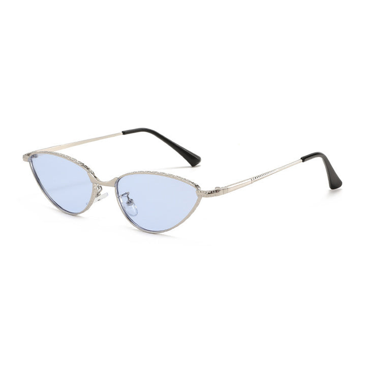 Dame Cat-Eye solbriller med rhinestones ramme og beskyttende linser Luvikno