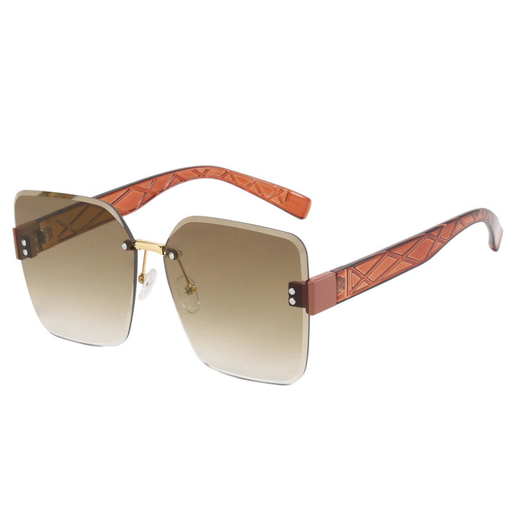 Damer oversized kvadratisk solbrille med moderne dekor Luvikno