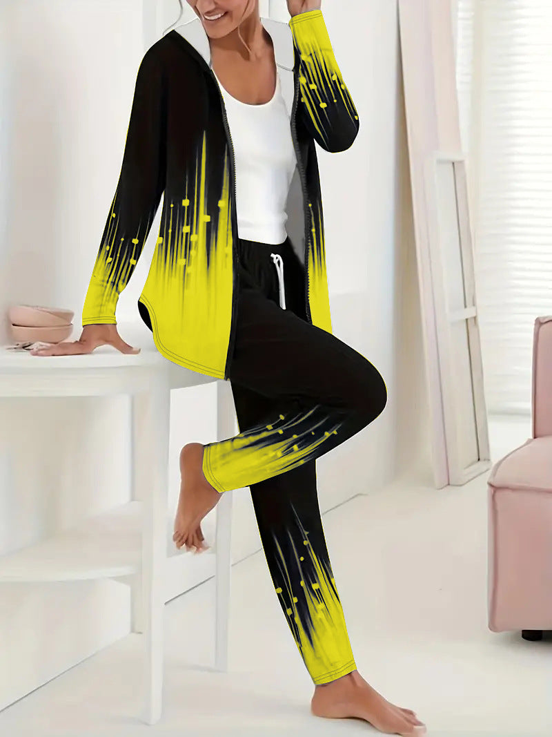 Naisten urheiluasu ainutlaatuisilla väriliukuefekteillä Luvik