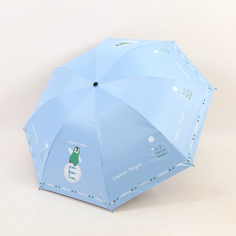 Kvinne Folding Paraply med Morsomt Dyre Design Luvikno