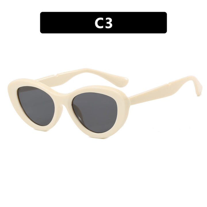 Dame Cat-Eye solbriller med stilfull plastramme og polariserte glass Luvikno