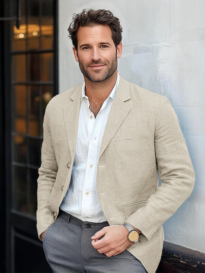 Miesten rento pellavableiser Luvik