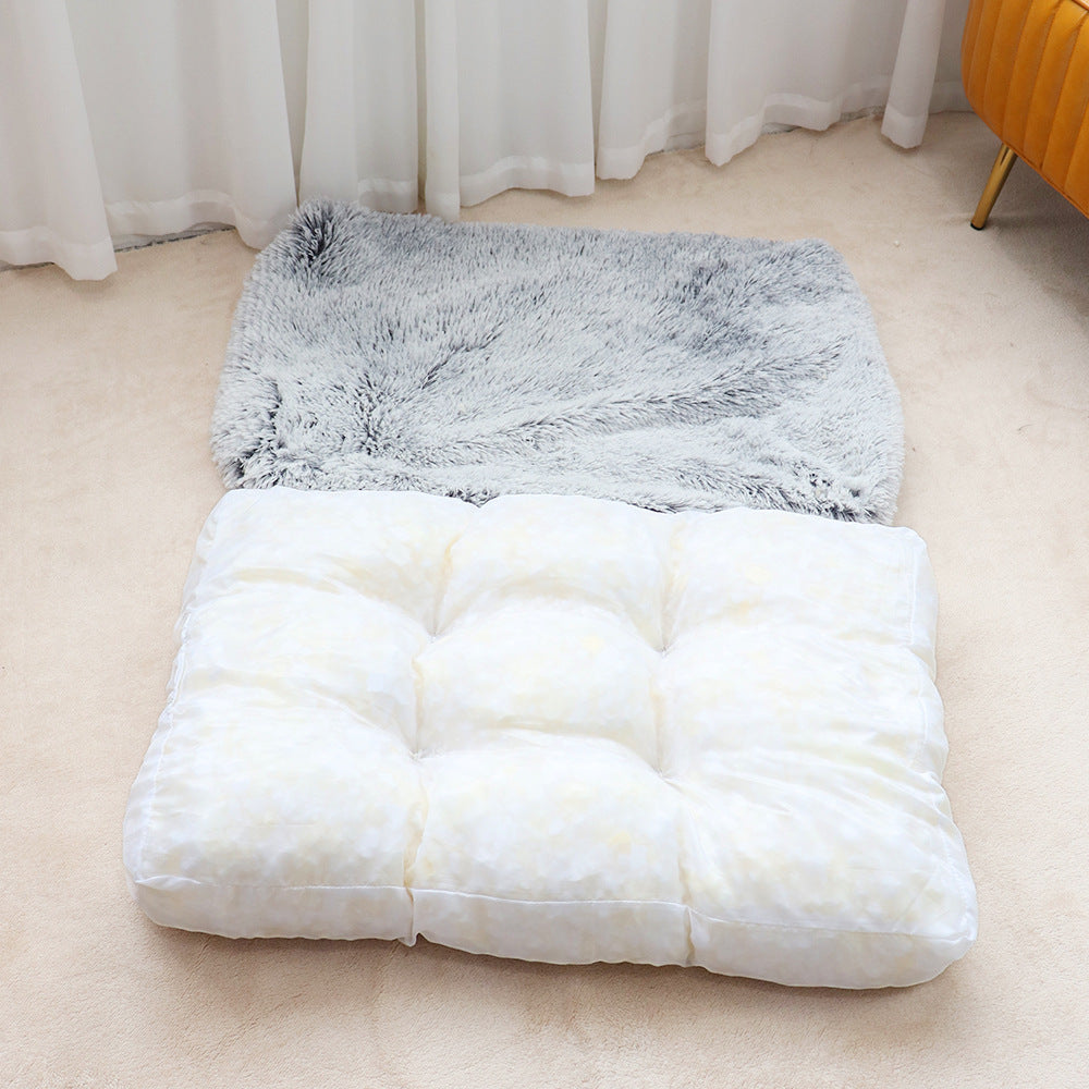 Unisex Fuzzy og ortopedisk kjæledyrseng Luvikno