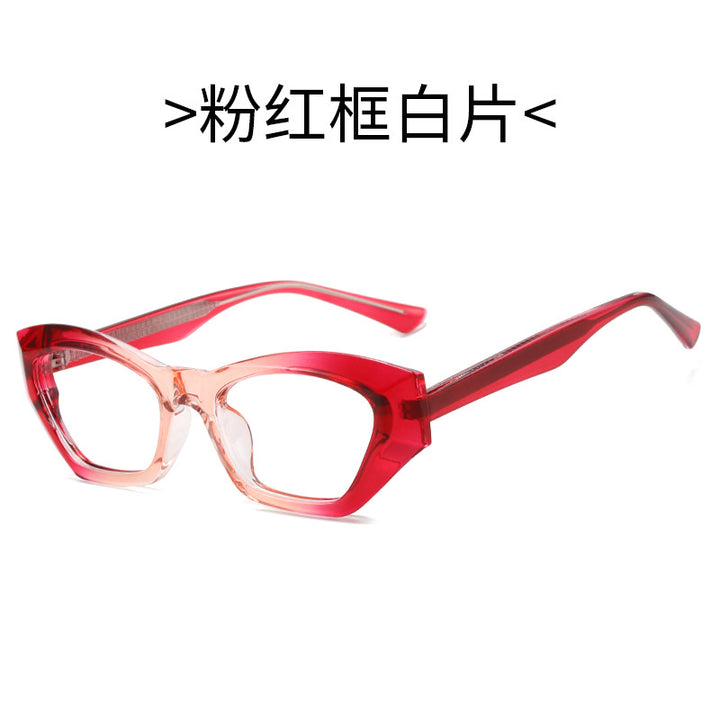 Damer Cat Eye solbriller med moderne transparente detaljer Luvikno