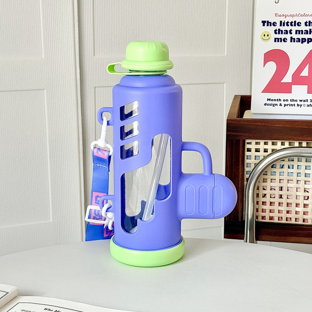Damen Trendige Wasserflasche mit innovativem Design und praktischem Tragegriff Luvikno