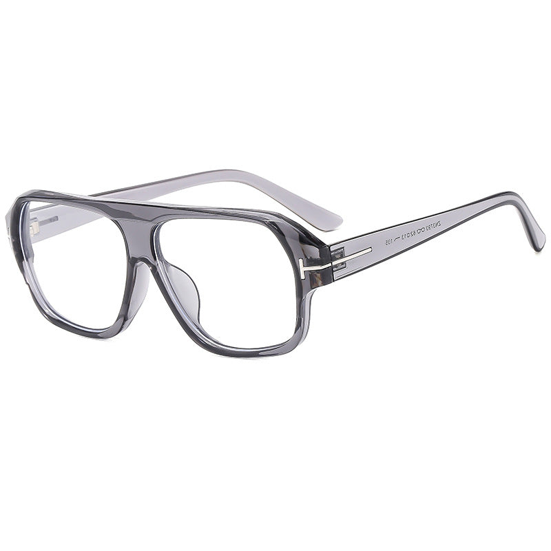 Dame modische solbrille med markant geometri og brune glass Luvikno