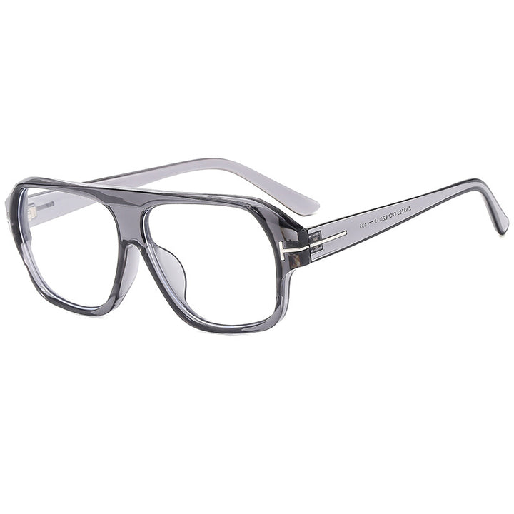 Dame modische solbrille med markant geometri og brune glass Luvikno