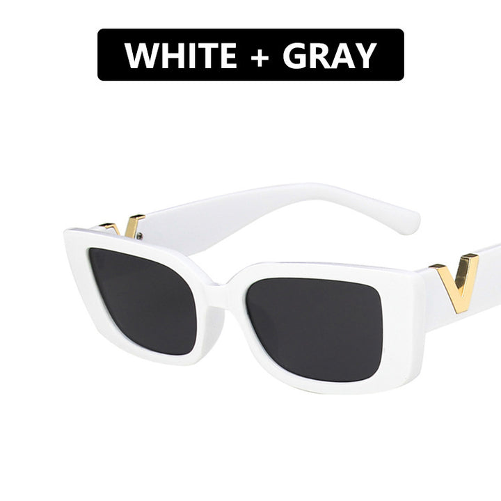 Damer moderne Cat-Eye solbriller med metall detaljer Luvikno