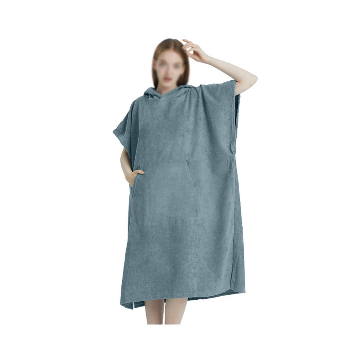 Dame hetteponcho av myk mikrofiberstoff Luvikno