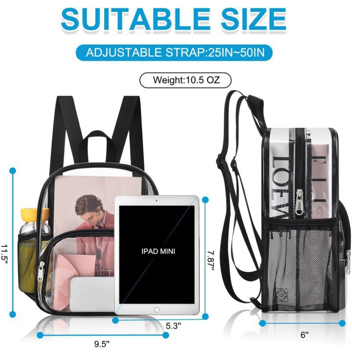 Unisex transparent komfort ryggsekk Luvikno