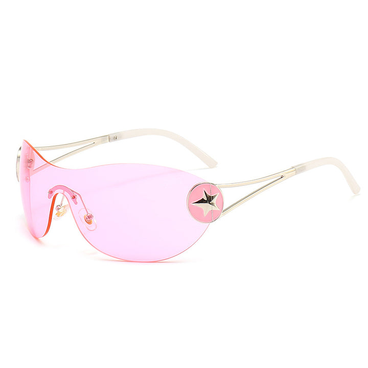 Dame Motebar Solbrille med gjennomsiktig design og stilige detaljer Luvikno