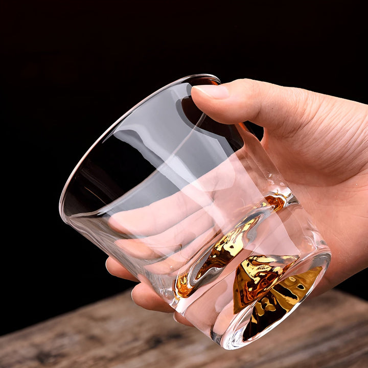 Whiskeyglass med Mount Fuji-design – Elegant sett for kjennere | Luvikno