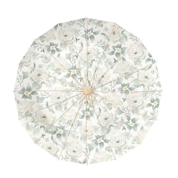 Dame elegant blomster-paraply Luvikno