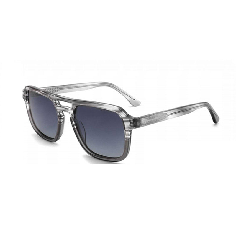 Dame solbrille med robust, stilisert plastramme og harmonisk avrundede glass Luvikno
