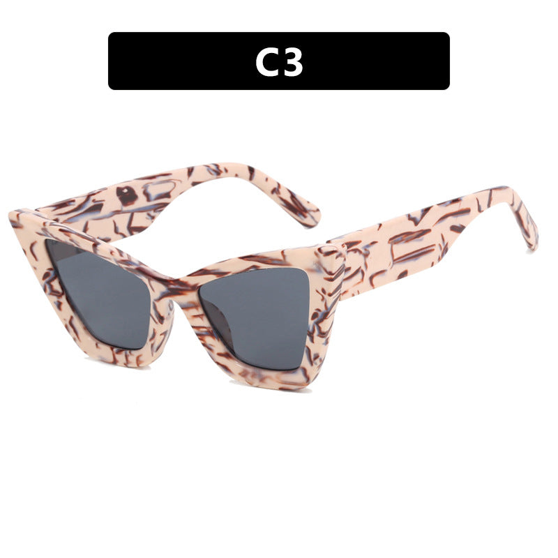 Damer Cat-Eye solbrille med elegante linser og UV-beskyttelse Luvikno