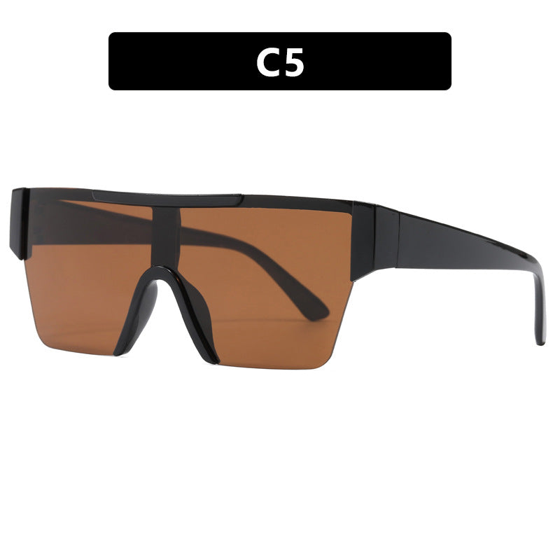 Dame futuristisk sportssolbrille med UV-beskyttelse og bred glassflate Luvikno