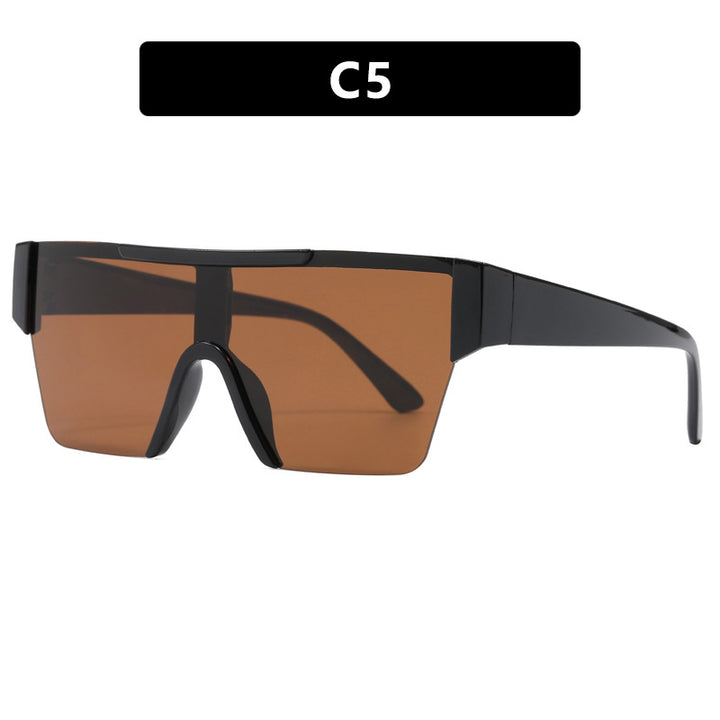 Dame futuristisk sportssolbrille med UV-beskyttelse og bred glassflate Luvikno