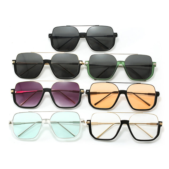 Dame Motek solbrille med buet metallramme og UV-beskyttelse Luvikno