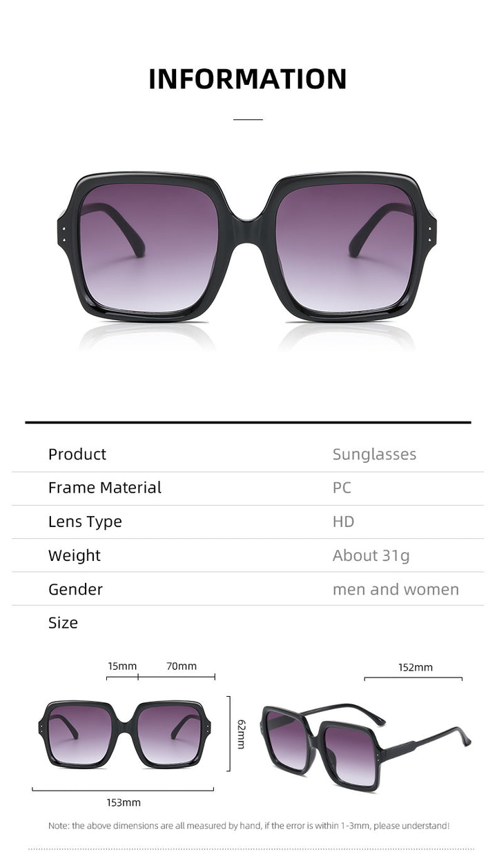 Dame moteriktig oversized solbrille med moderne design Luvikno