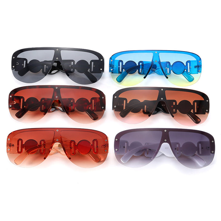 Dame stor solbrille med luksuriøs kantdesign Luvikno