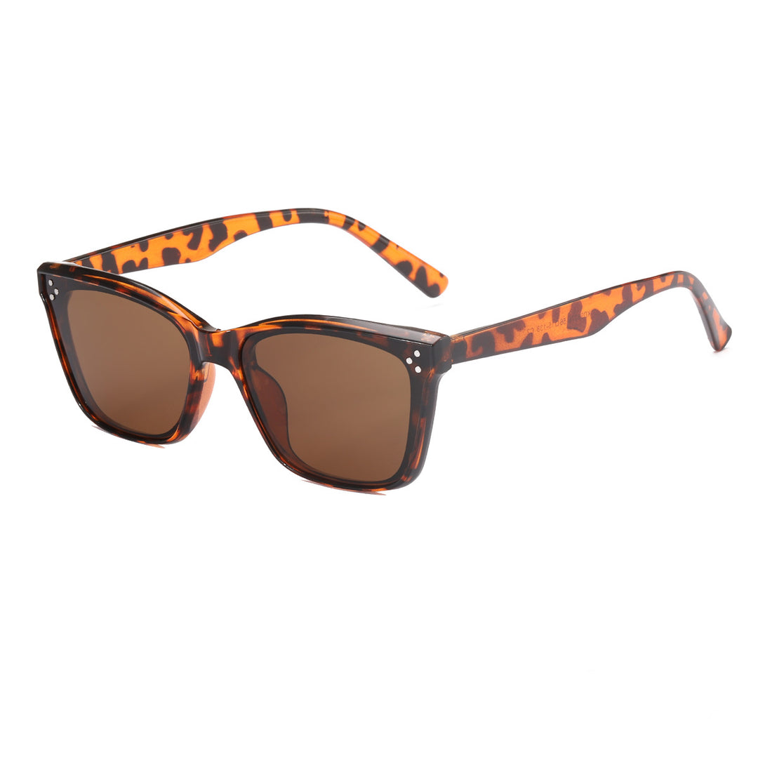Dame retro-inspirert solbrille i iøynefallende mønster Luvikno