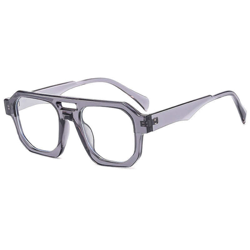 Dame eksklusiv polygonal solbrille med luksuriøst skjoldpadde-mønster Luvikno