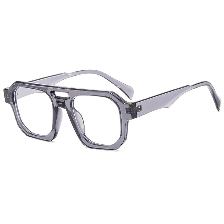 Dame eksklusiv polygonal solbrille med luksuriøst skjoldpadde-mønster Luvikno