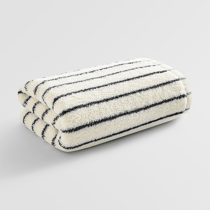 Dame bomull badehåndkle med stripemønster Luvikno