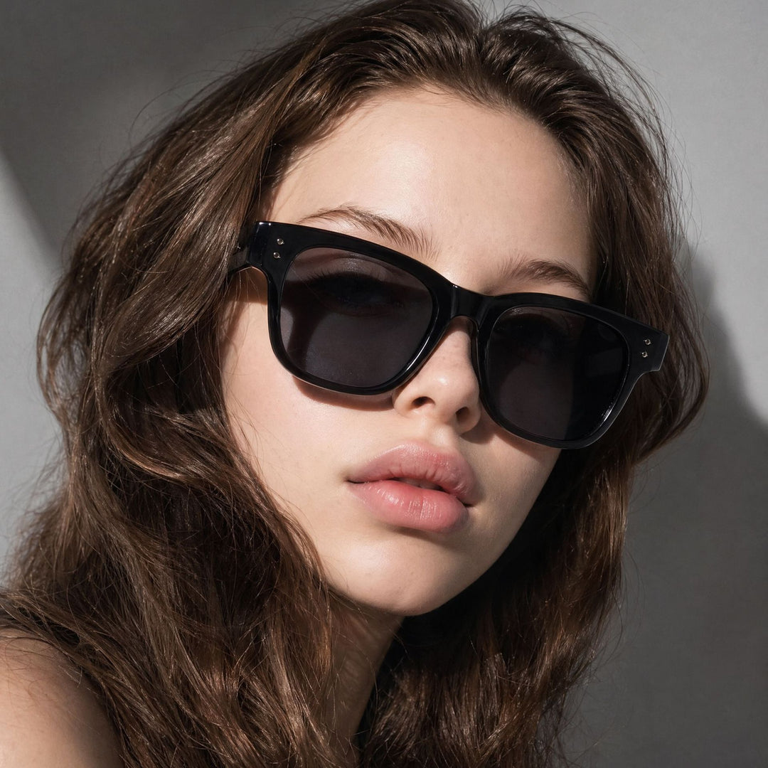 Dame kvadratisk solbrille med komfortabel passform og stilfullt design Luvikno