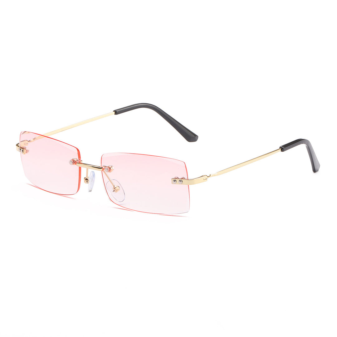 Dame moteriktig solbrille med elegant, filigranramme Luvikno
