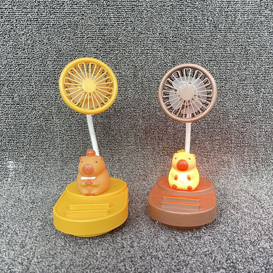 Unisex Bærbar Håndvifte i nostalgisk Kapybara-design Luvikno