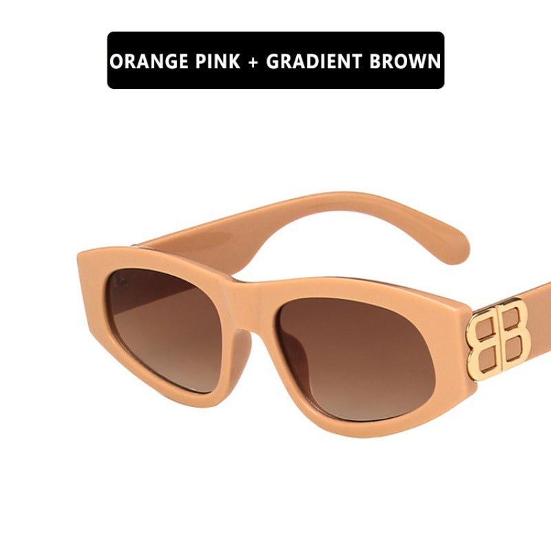 Dame stilige Cat-Eye solbriller med moderne leopardmønster Luvikno