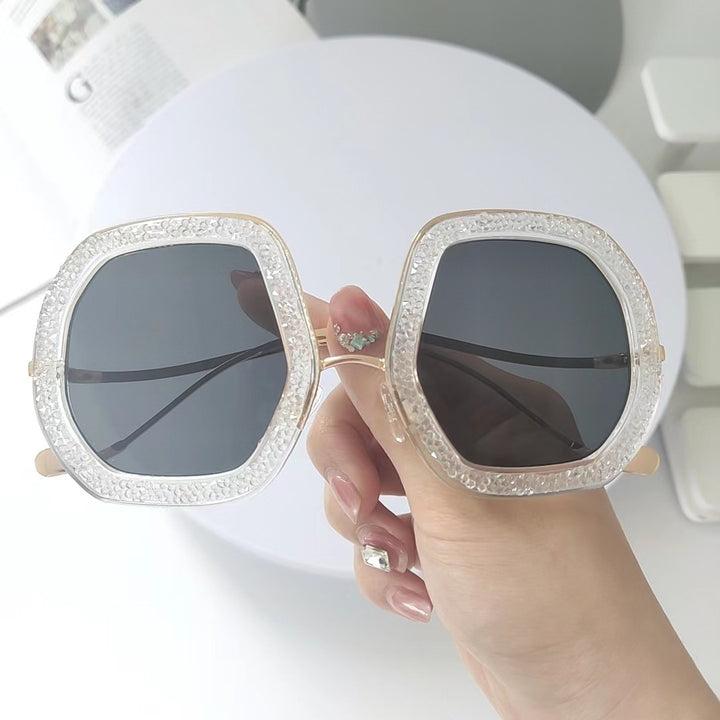 Damer ekstravagant solbrille med glitrende ramme Luvikno